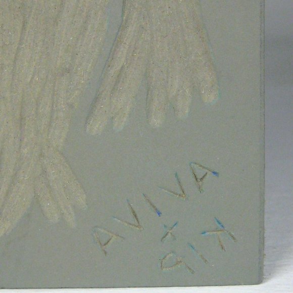 Linocut Linoleum Printing Wood Block Stamp Handmade Bird of Peace 4 x 6 Inch - Picture 2 of 4